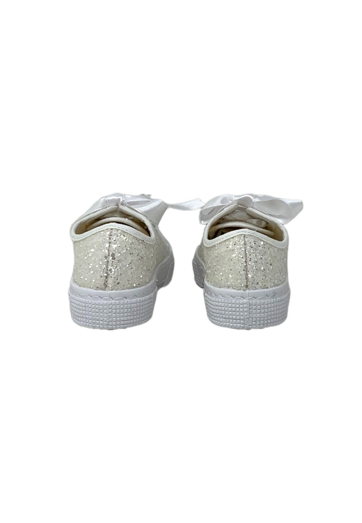 Sneaker DXO Vigevano C104 GLITTER BIANCO bambina