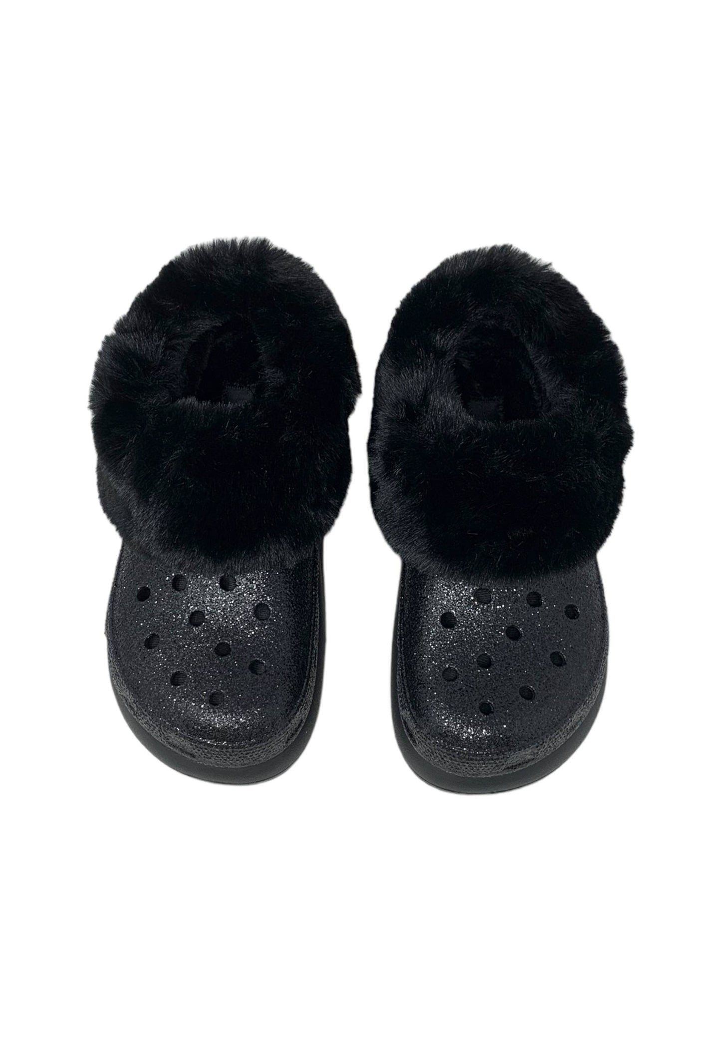 Classico CROCS con pelliccia e glitter 208974-001 donna