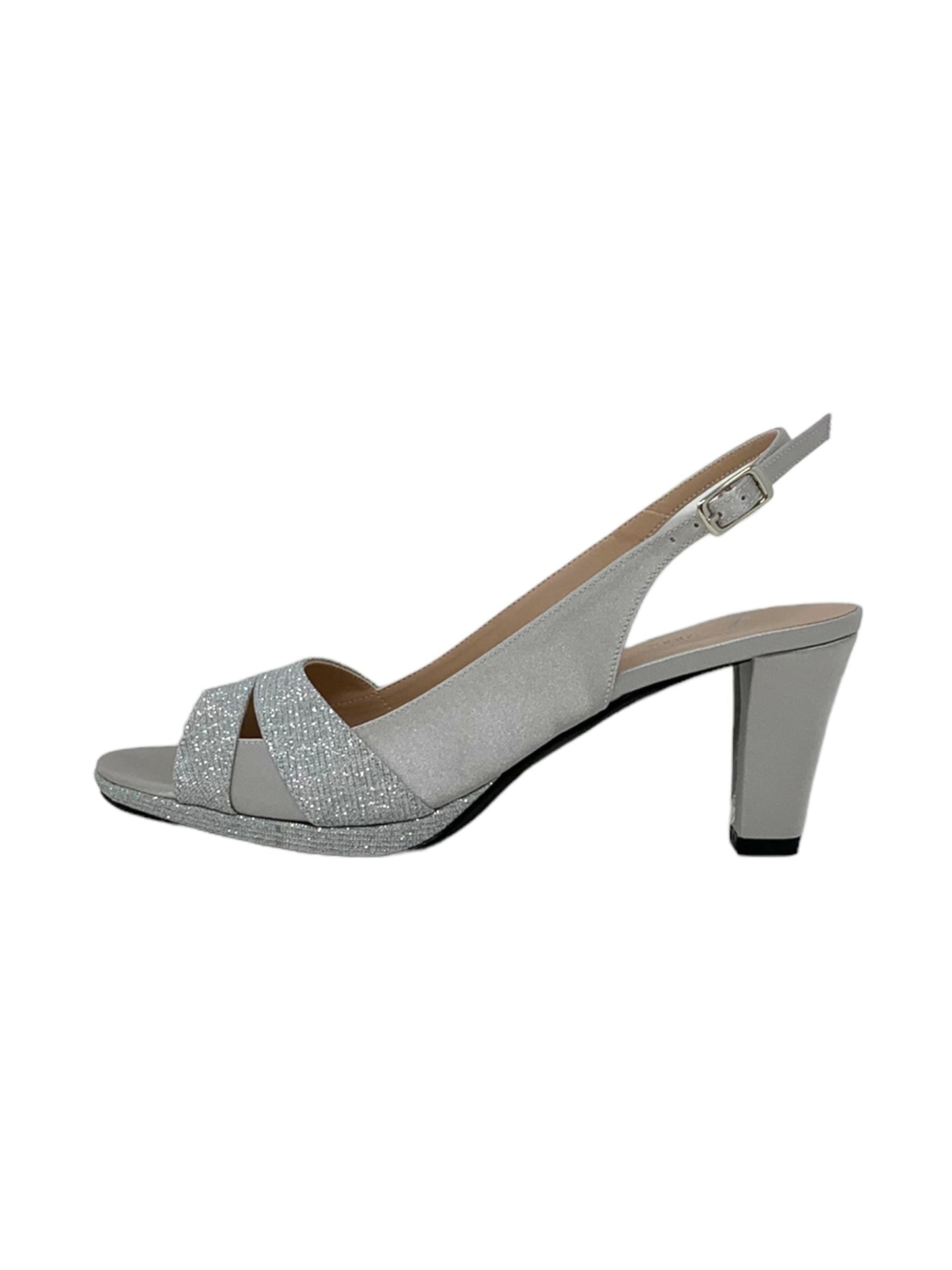 Sandalo col tacco JOEL 2094 SATIN ARGENTO donna