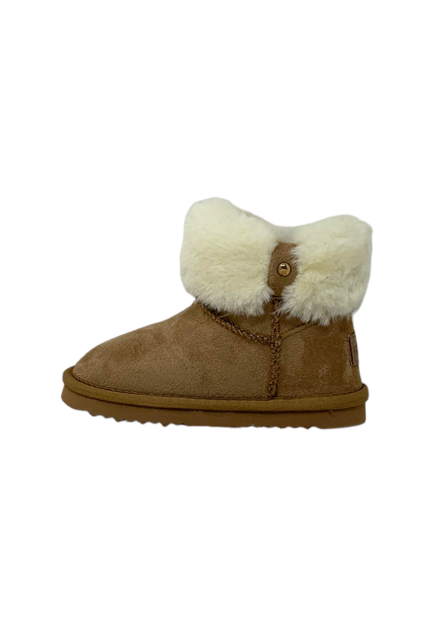 Stivaletto con pelliccia GRUNLAND JR CROY PP0093-14 CUOIO bambina