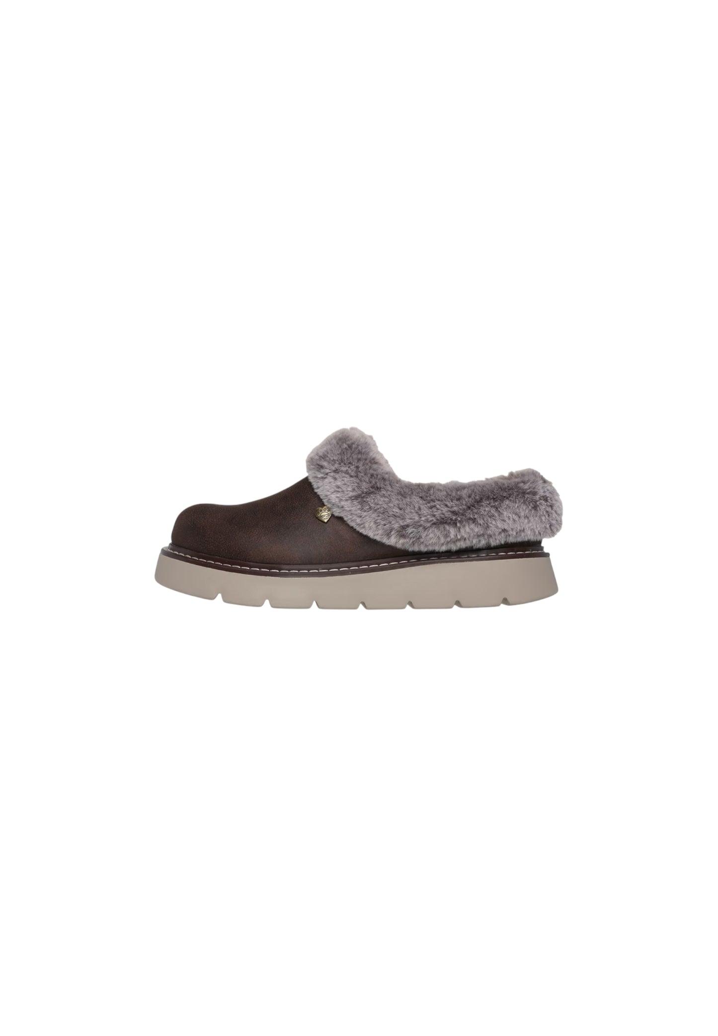 Pantofole con pelliccia SKECHERS - Keepsakes lite COZY BLEND 114762/CHOC Donna