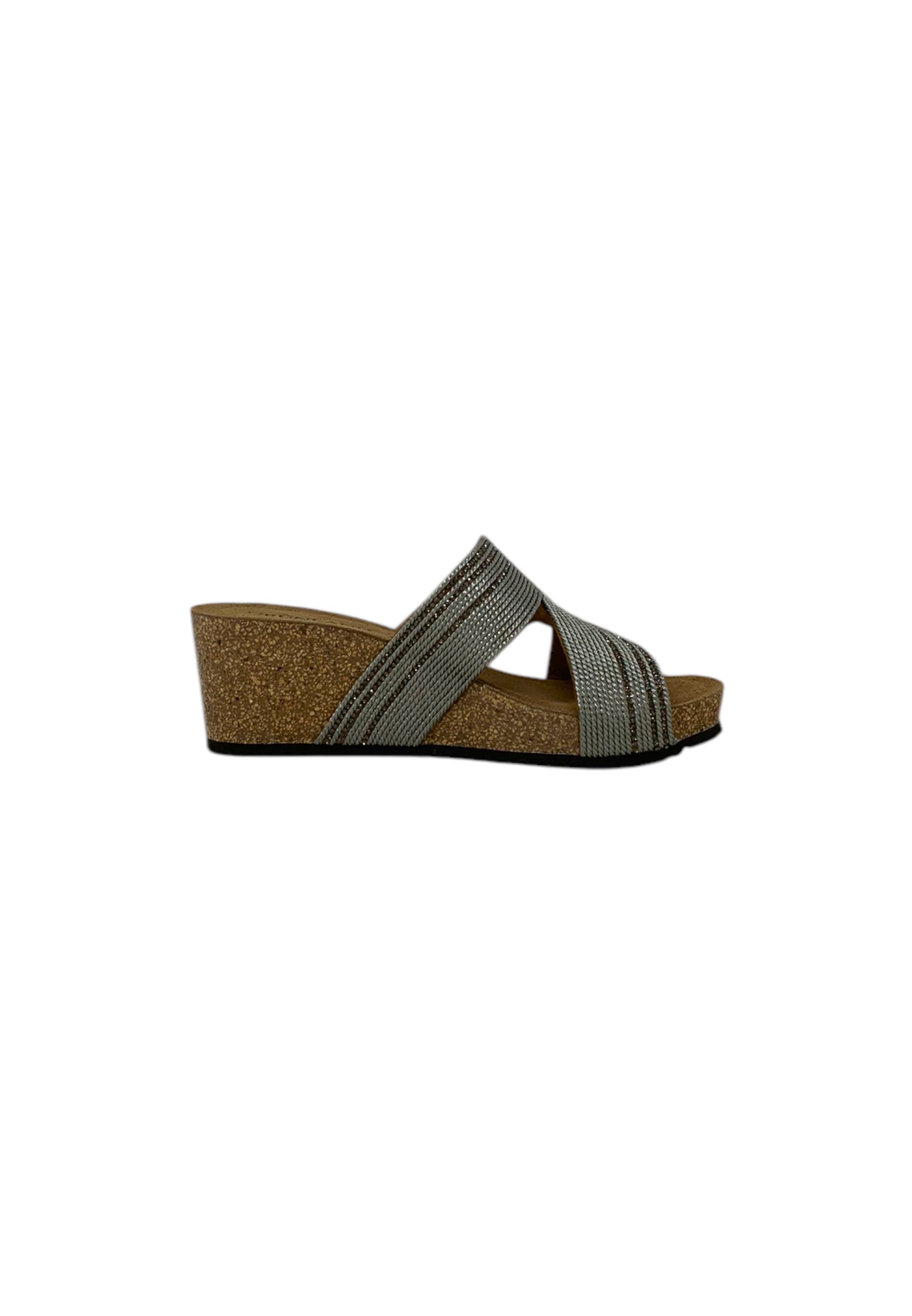 Ciabatta con zeppa GRUNLAND ERSI CB0820-70 ANTRACITE Donna