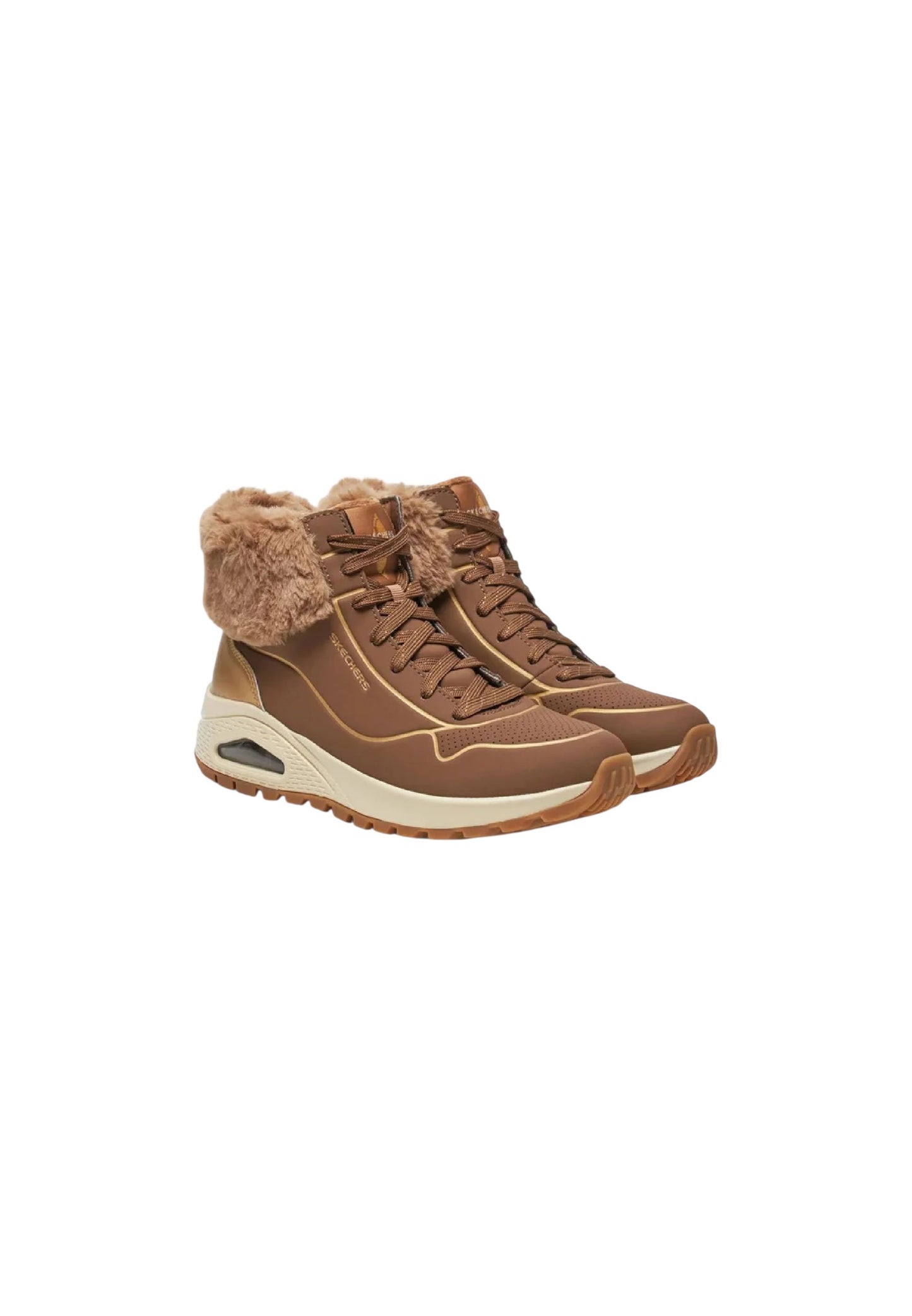 Stivaletto con pelliccia SKECHERS UNO RUGGED - Fall Shimmer 167993/TPGD Donna