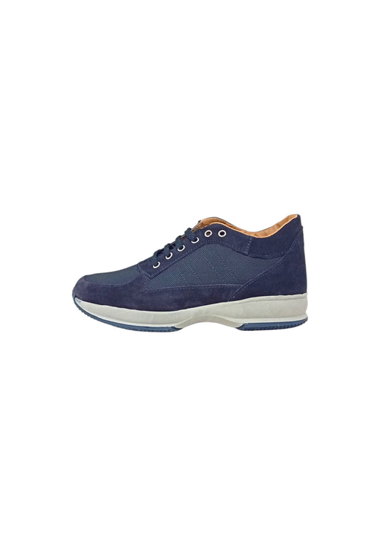Italia Leone Sneaker blu camoscio 7002 est uomo