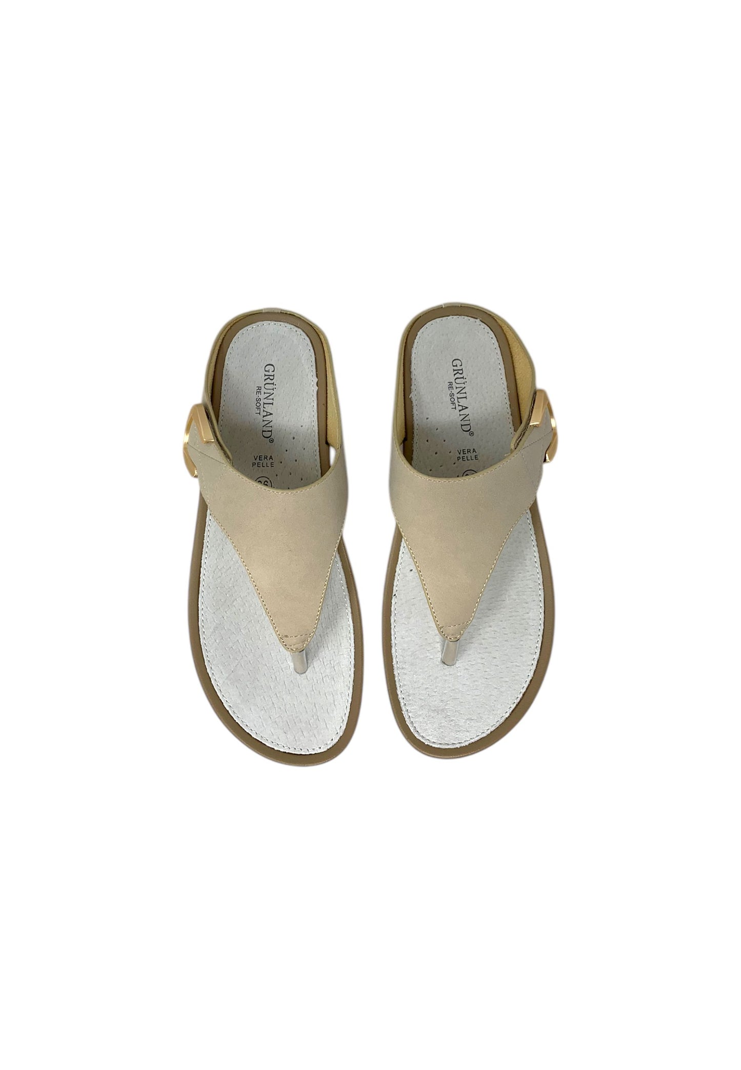 Ciabatta infradito GRUNLAND DIRA CI2578-C9 BEIGE ragazza/donna