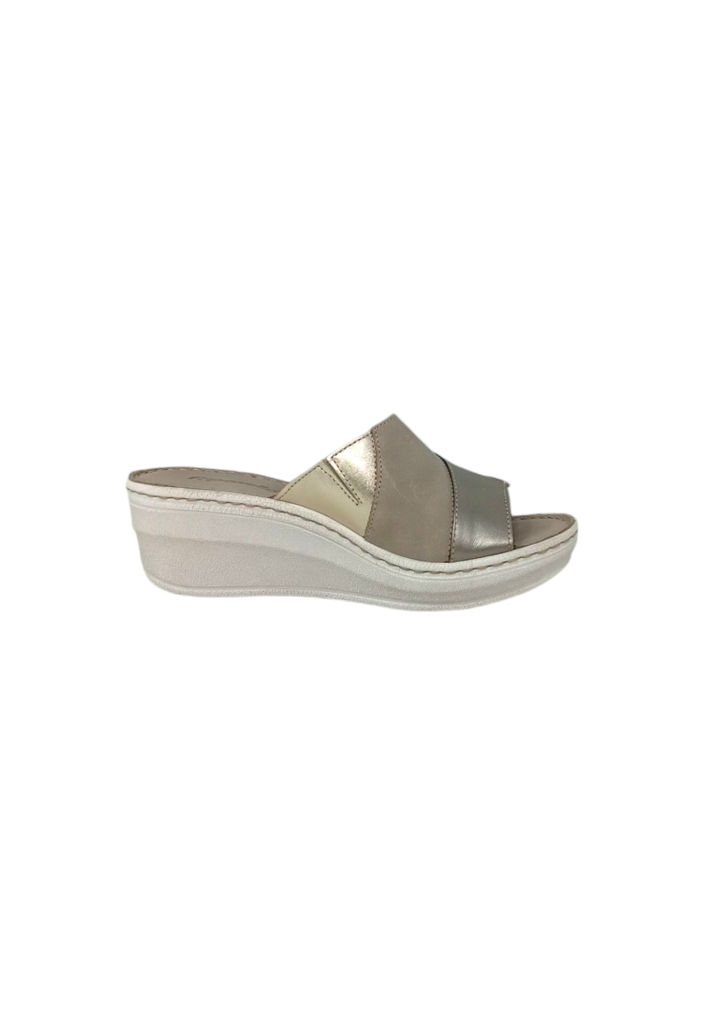 Ciabatte con zeppa Riposella ILENIA ED16330 BRONZO Donna