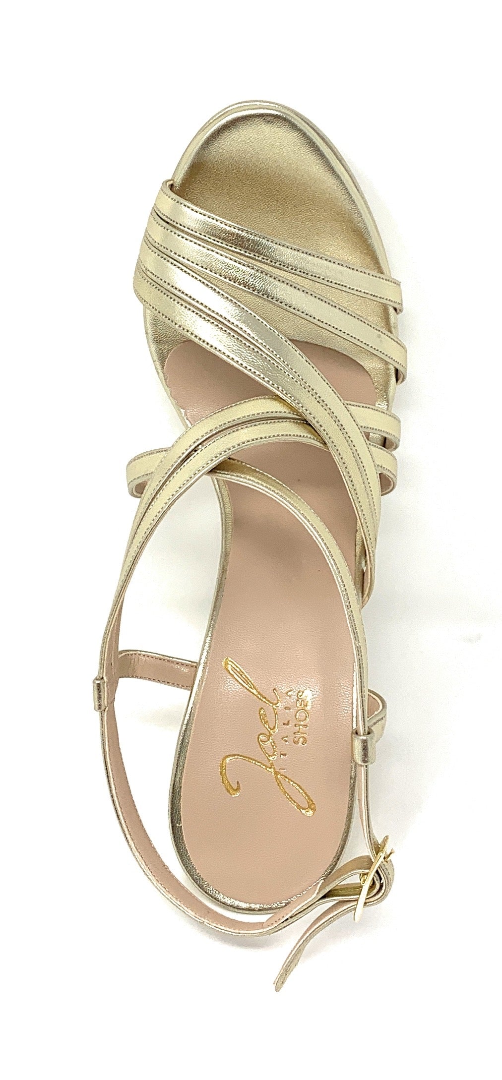 Sandalo col tacco JOEL A7381 LIZ LAME PLATINO donna