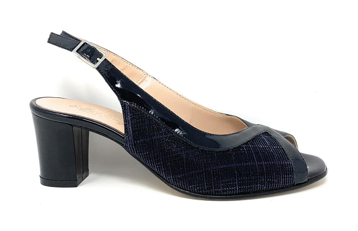 Sandalo col tacco SOFFICE SOGNO 20100 NAPPA BLU donna