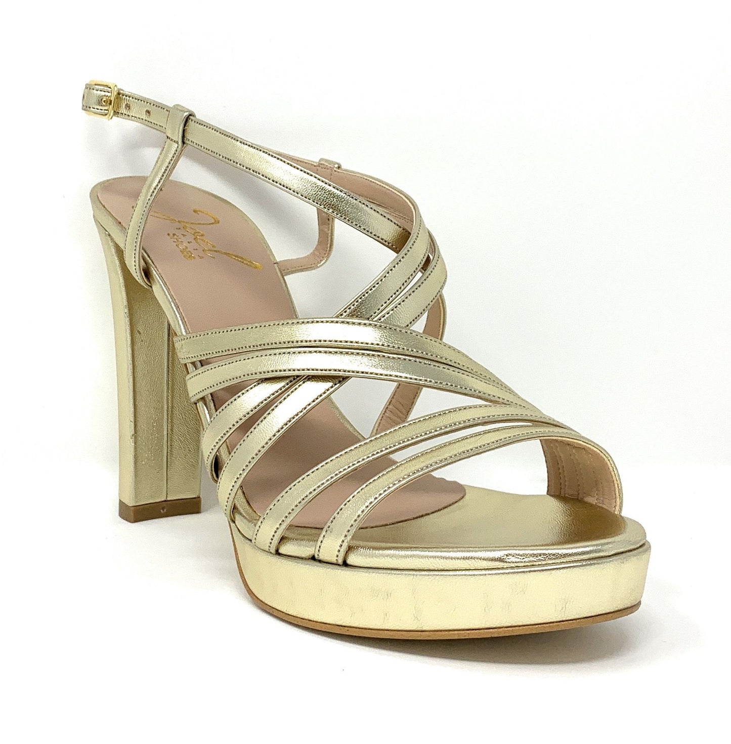 Sandalo col tacco JOEL A7381 LIZ LAME PLATINO donna