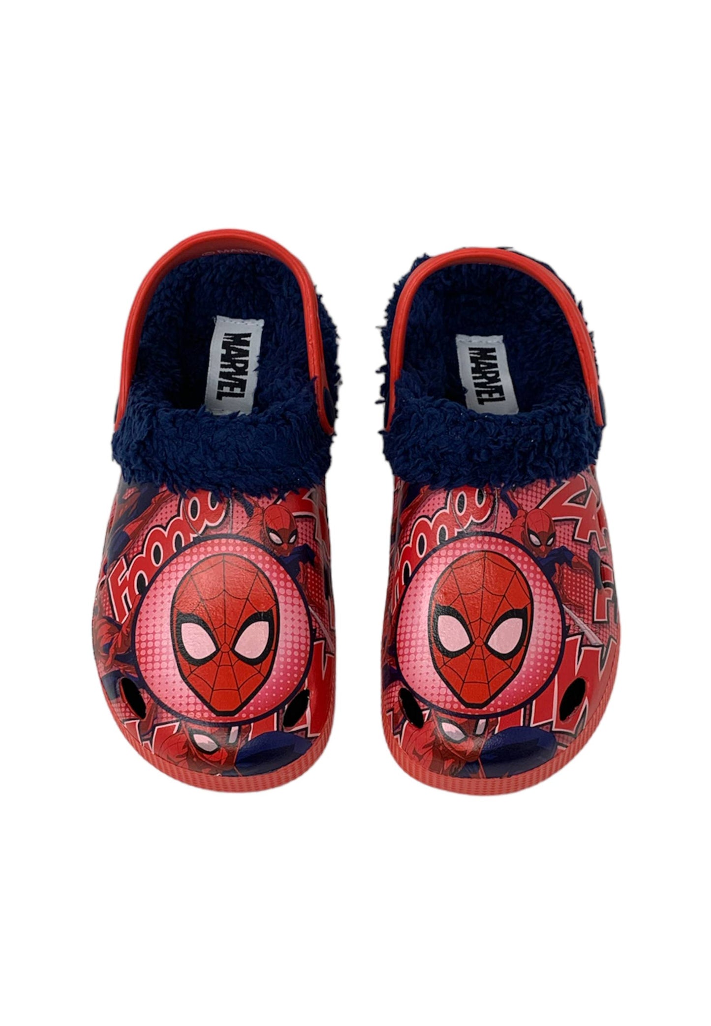 Ciabatta con pelliccia SILVER SPIDERMAN R1310273S ROSSO Bambino