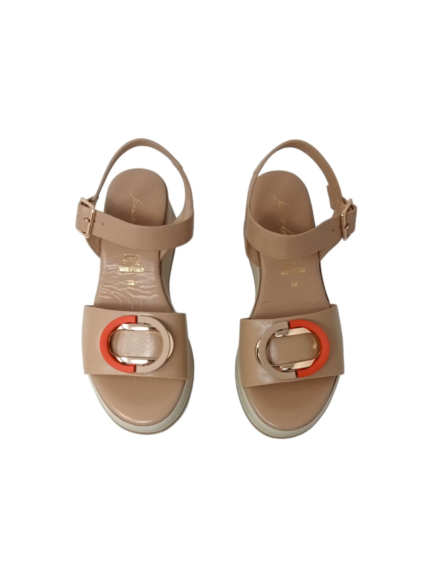 Sandalo con zeppa FASCINO DONNA 19205-E3 BEIGE donna