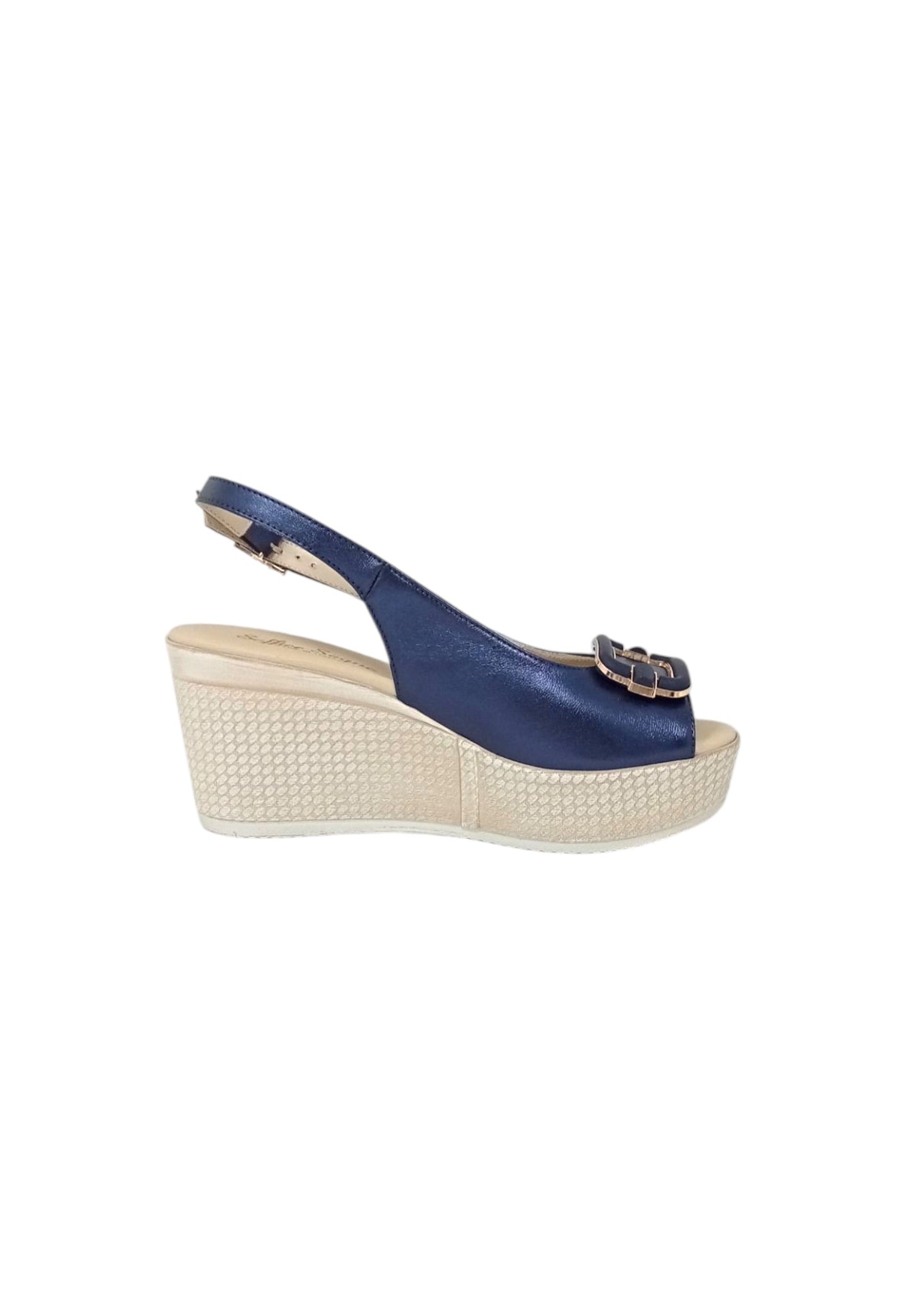 Sandali con zeppa SOFFICE SOGNO E59865C4 BLU donna