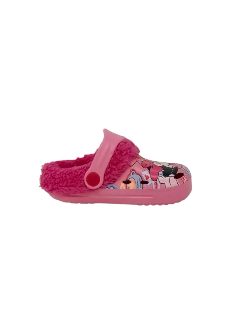 Pantofola modello tartaruga con pelliccia Silver Minnie D3010328S ROSA Bambina