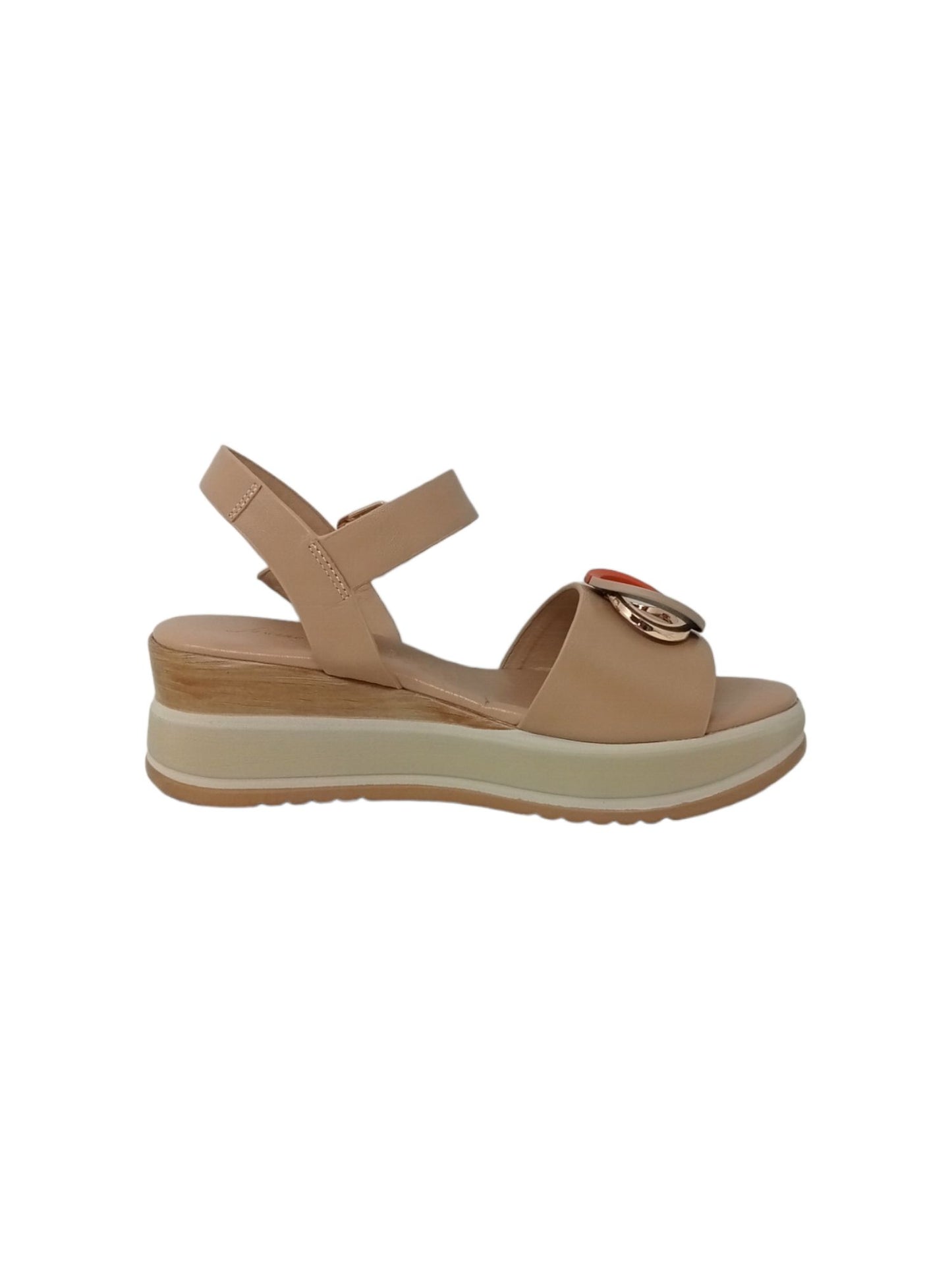Sandalo con zeppa FASCINO DONNA 19205-E3 BEIGE donna
