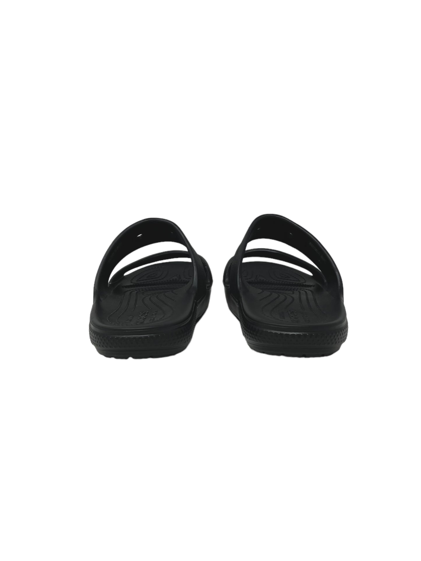 Pantofola doppia fascia CROCS 206761-001 BLACK UNISEX Taglia EU