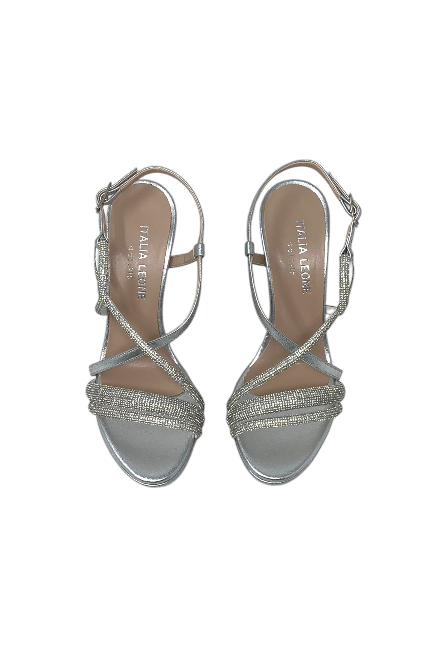 Italia Leone Sandali con tacco A7520 LIZ ARGENTO Donna