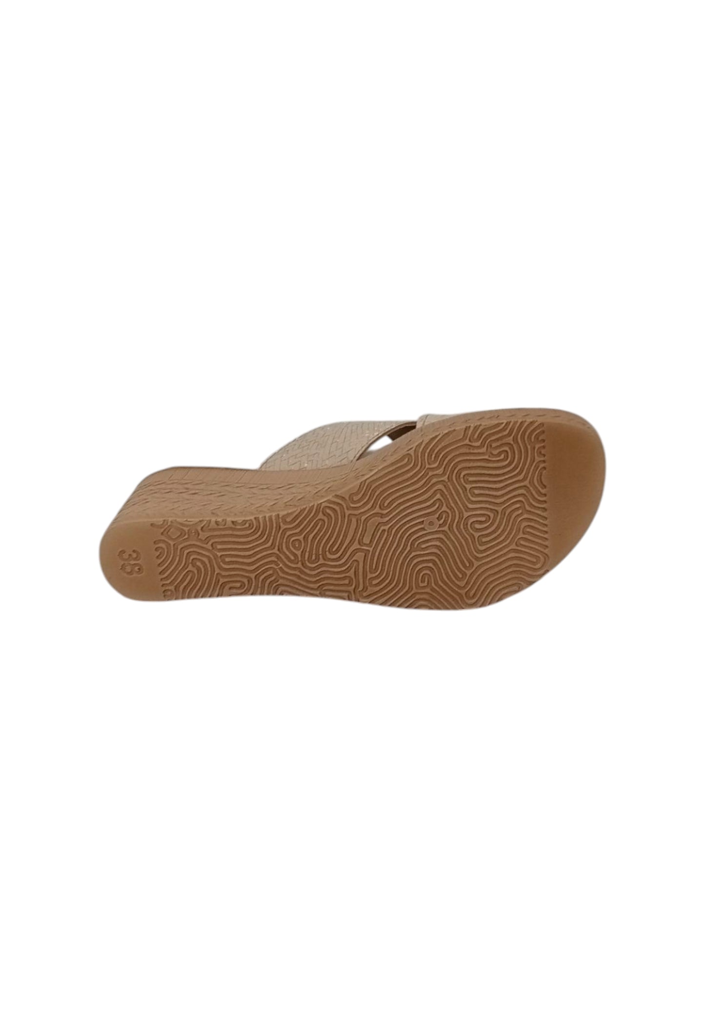 Ciabatta con zeppa INBLU GO000012 SABBIA donna
