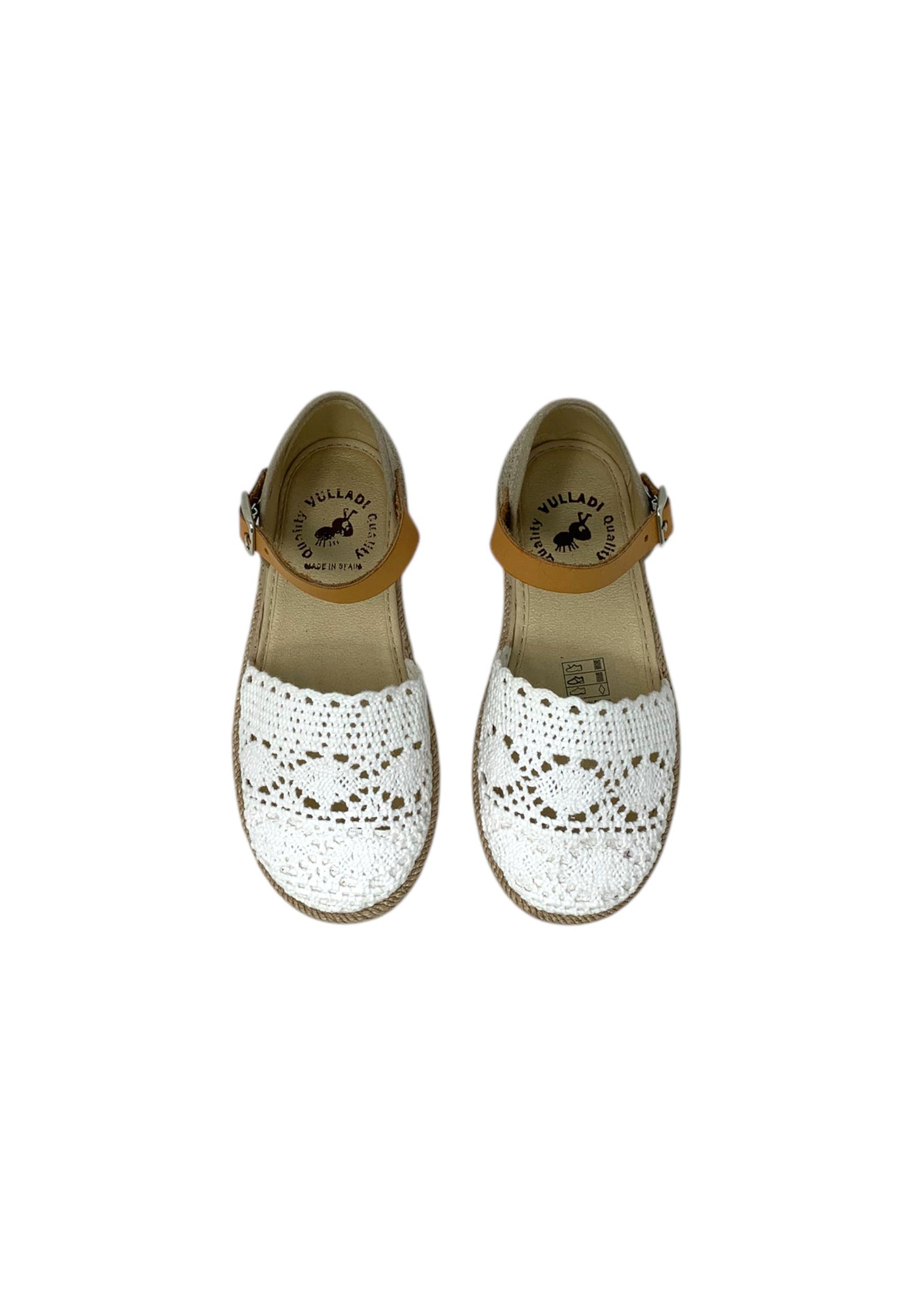Ballerine VULLADI 7356-681 MACRAME BLANCO bambina