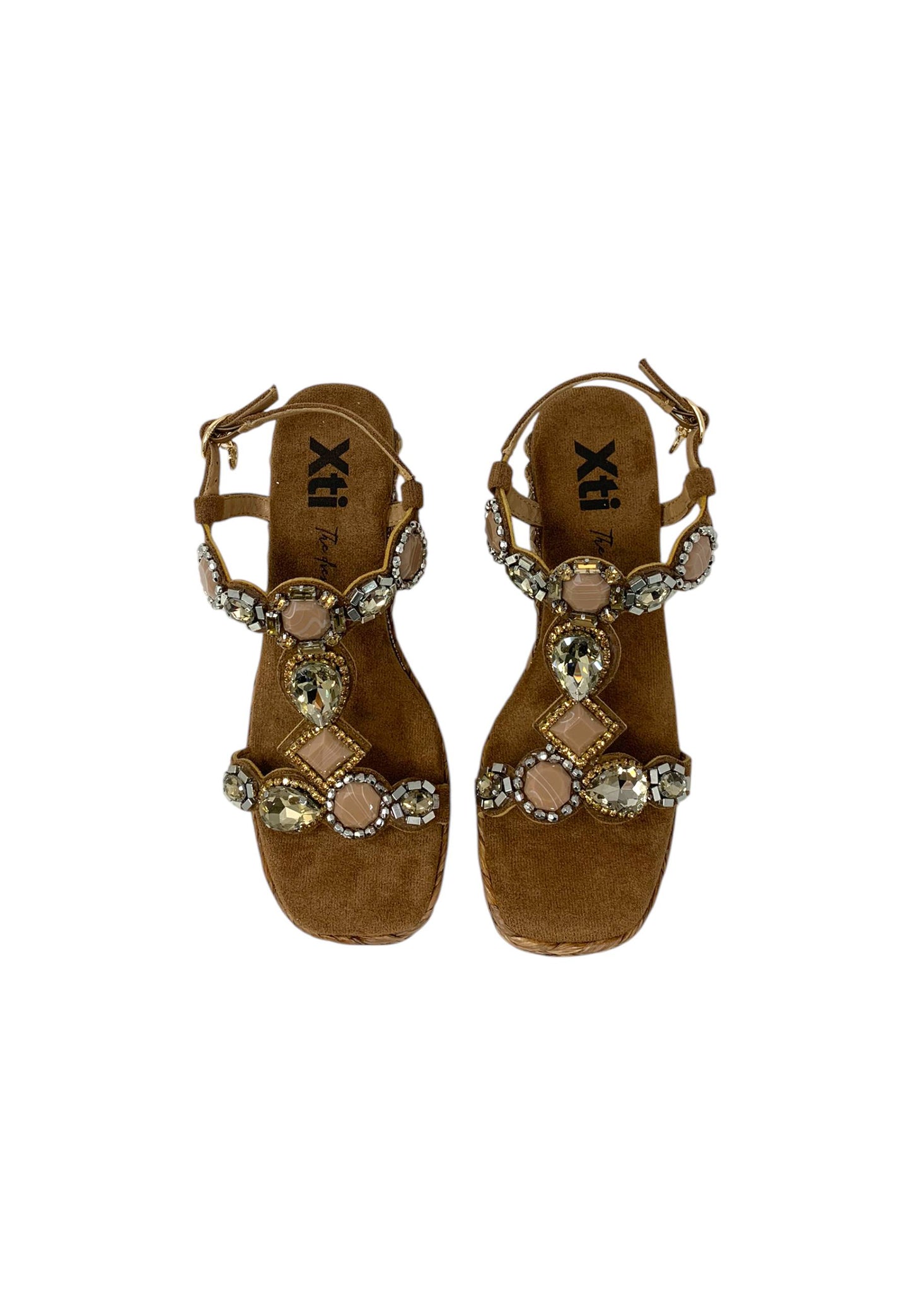 SANDALI CON ZEPPA XTI 143999 CAMEL donna