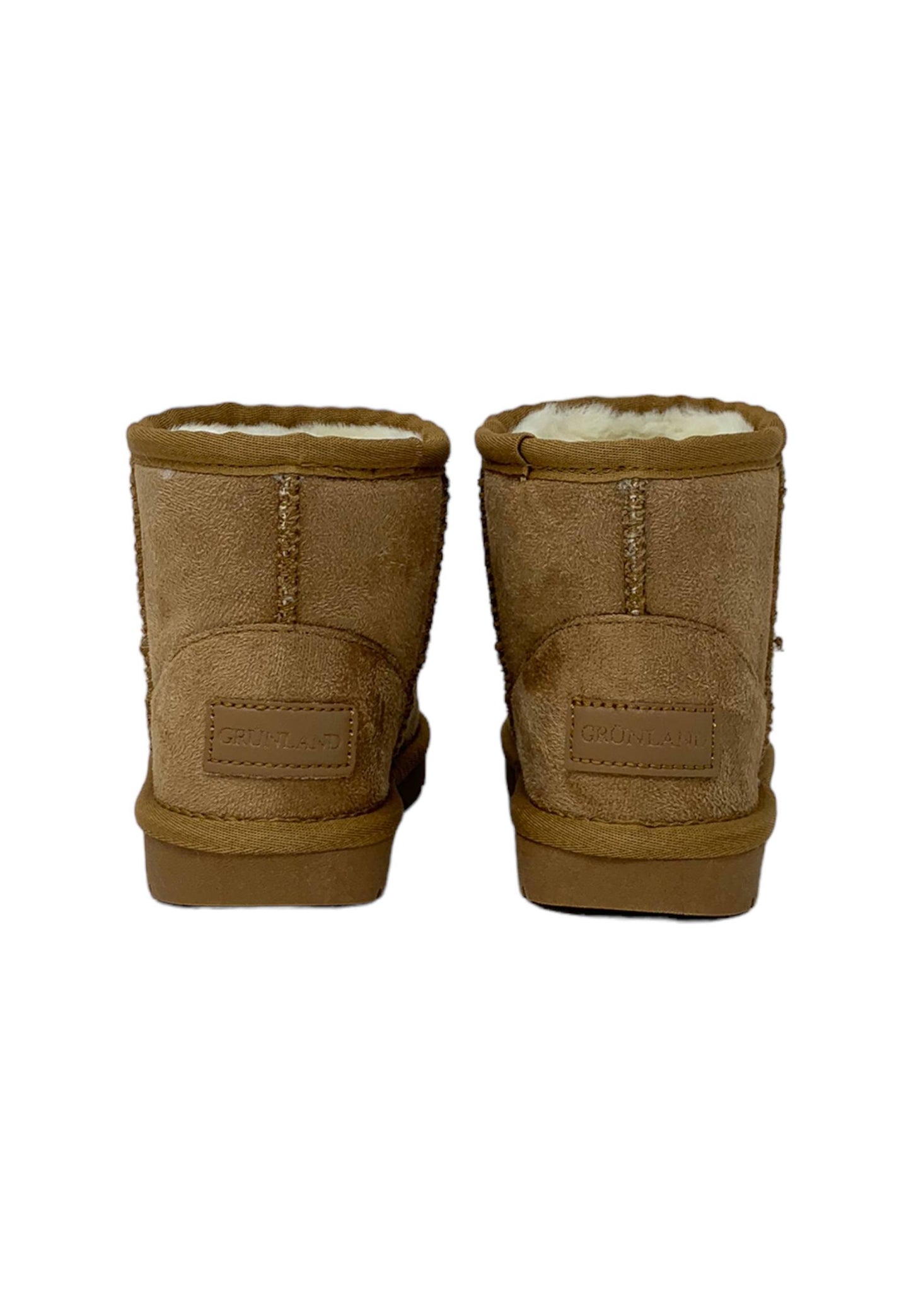 Stivaletto con pelliccia GRUNLAND JR CROMPO1633-14 CUOIO bambina