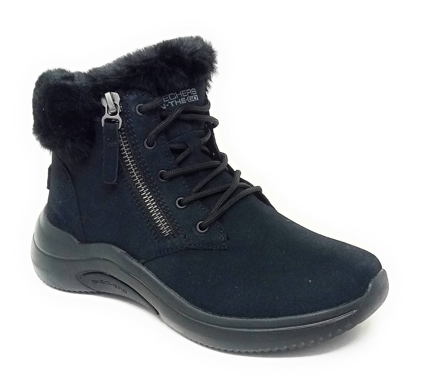 Stivaletto da passeggio SKECHERS 144267/BBK Donna Memory Foam