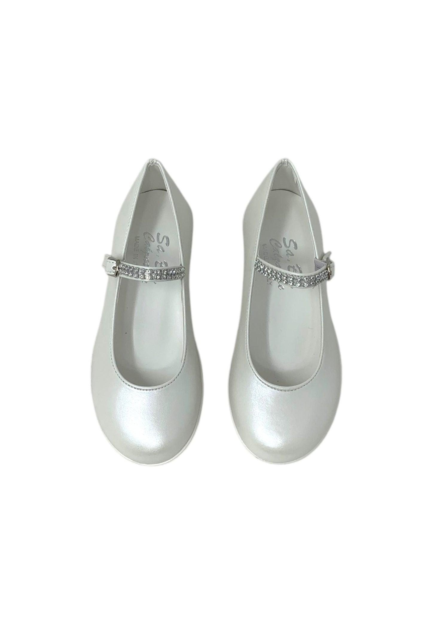 Ballerine con tacco Sa.Ba. Calzature 2114 BIANCO PERLATO bambina/ragazza