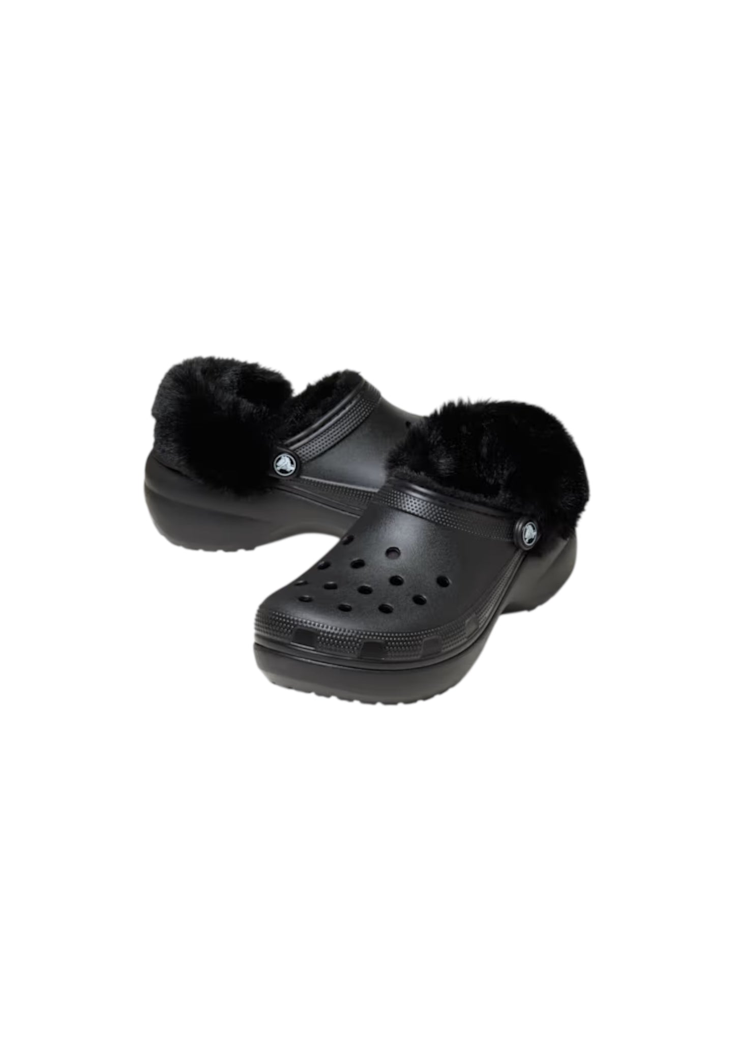 Classico CROCS con pelliccia PLATFORM FUZZ LINED CG 212854-001 donna