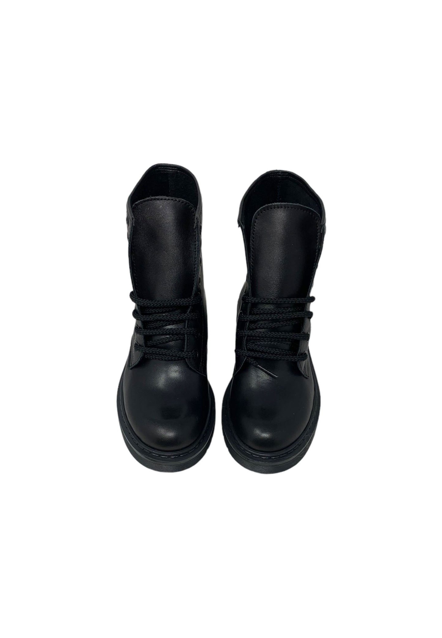 Anfibi NIU-LU G8 FORI PELLE NERO donna
