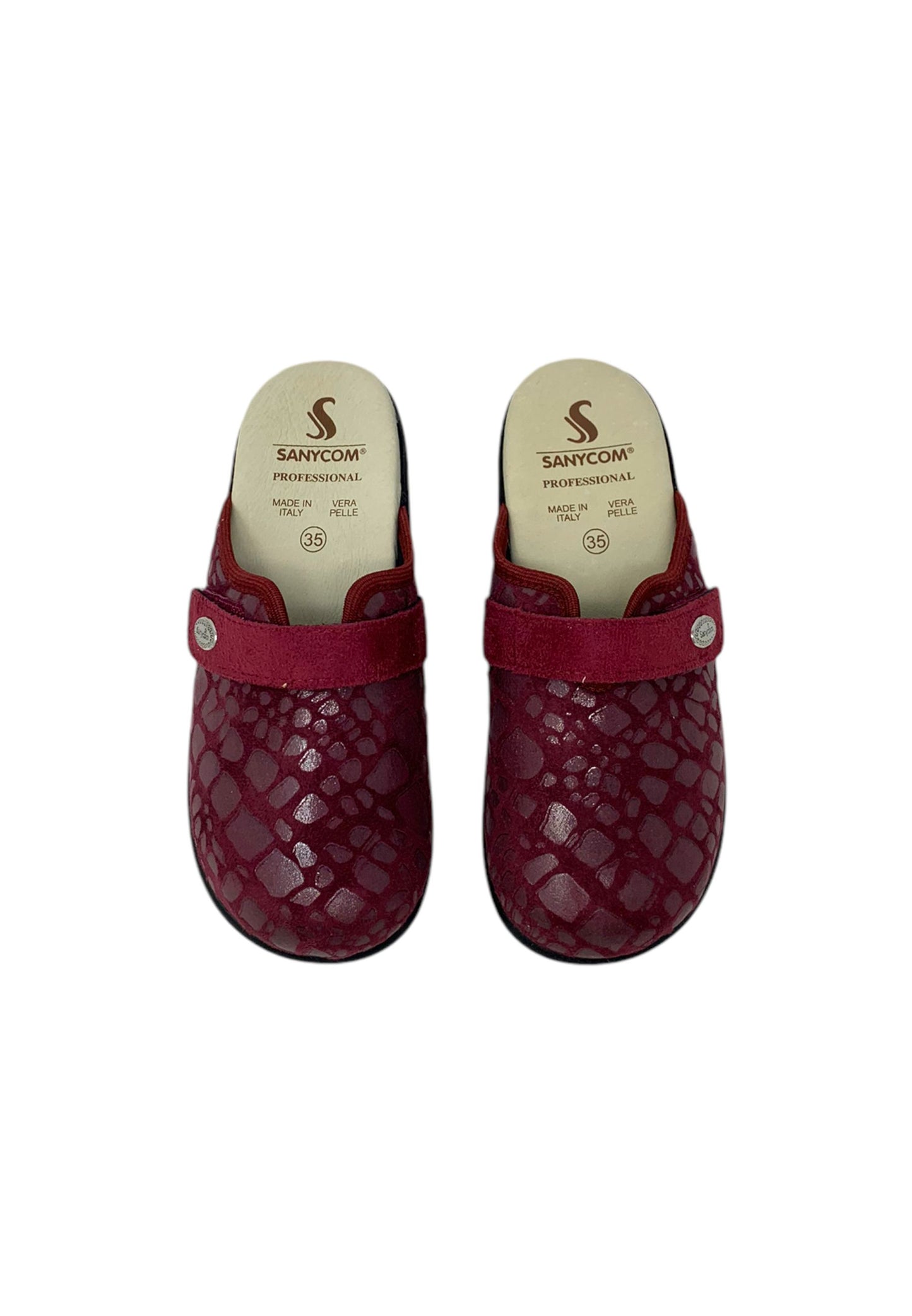Pantofola SANYCOM 339 PITONE BORDO' DONNA