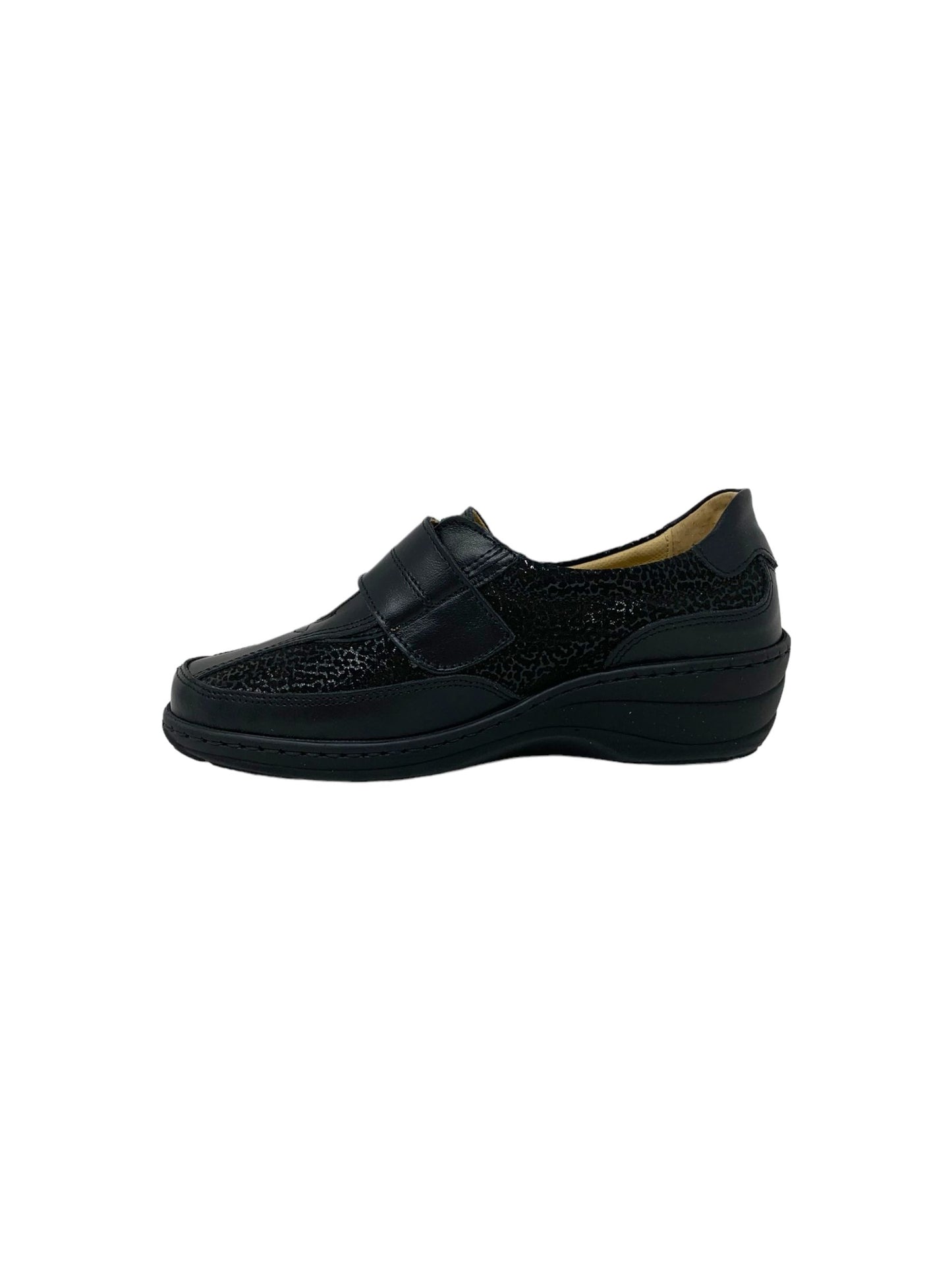 Scarpa da passeggio comfort stile di vita 7256 NERO donna