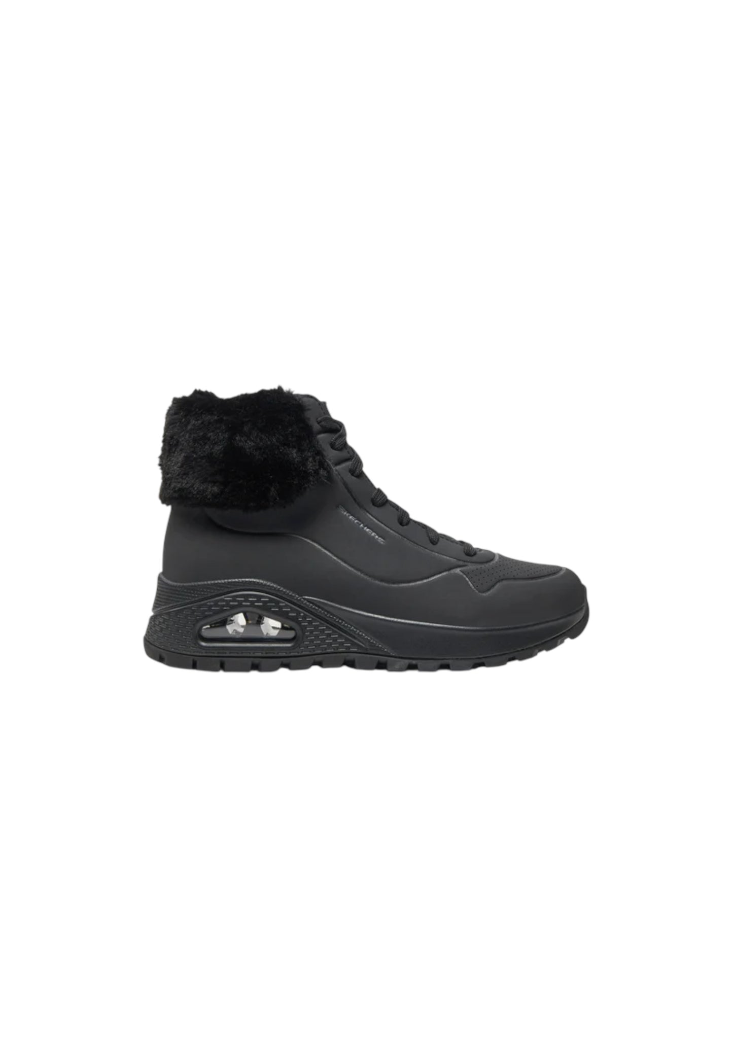 Stivaletto con pelliccia SKECHERS UNO RUGGED - Fall Air 167274/BBK Donna