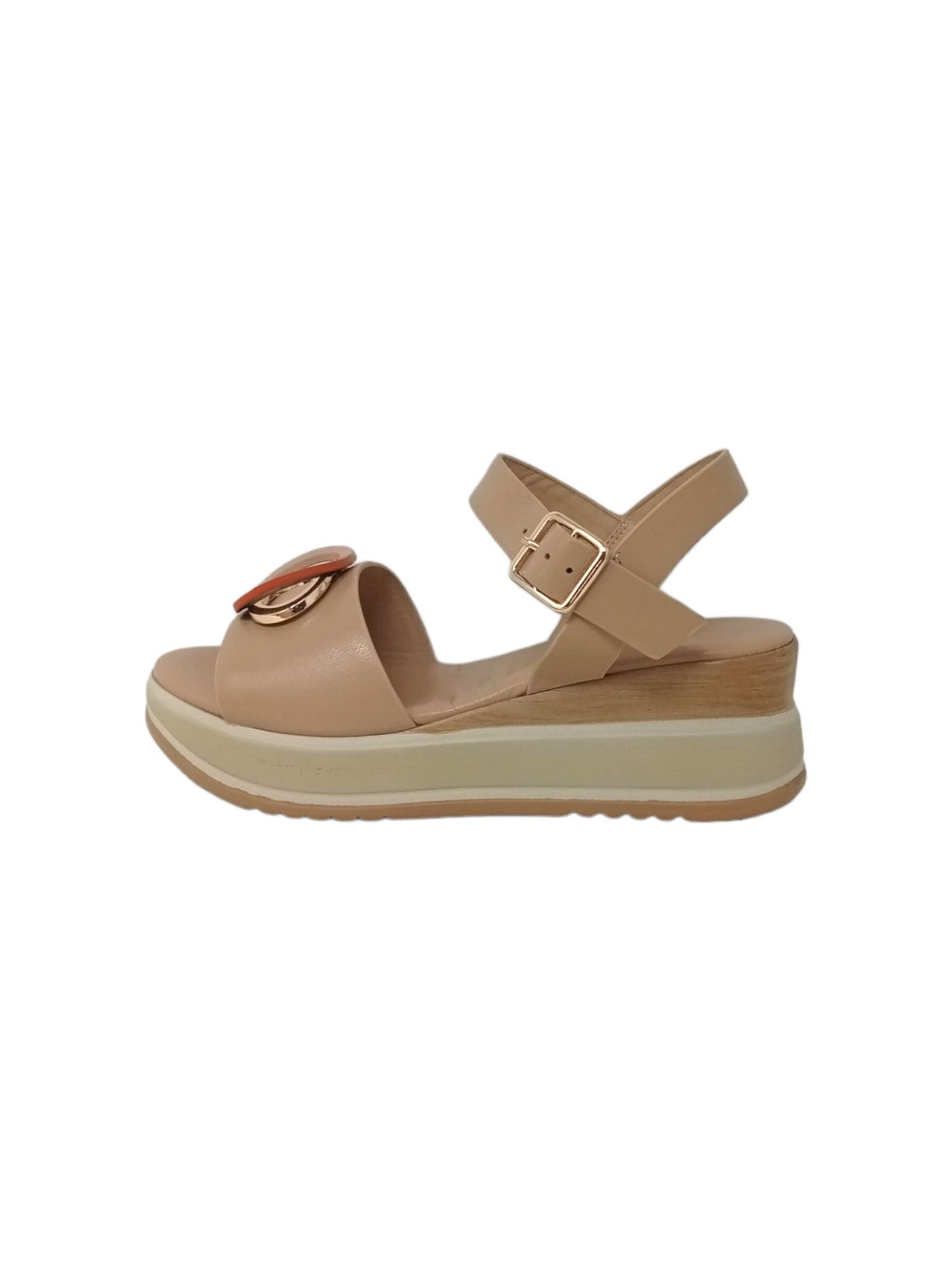 Sandalo con zeppa FASCINO DONNA 19205-E3 BEIGE donna