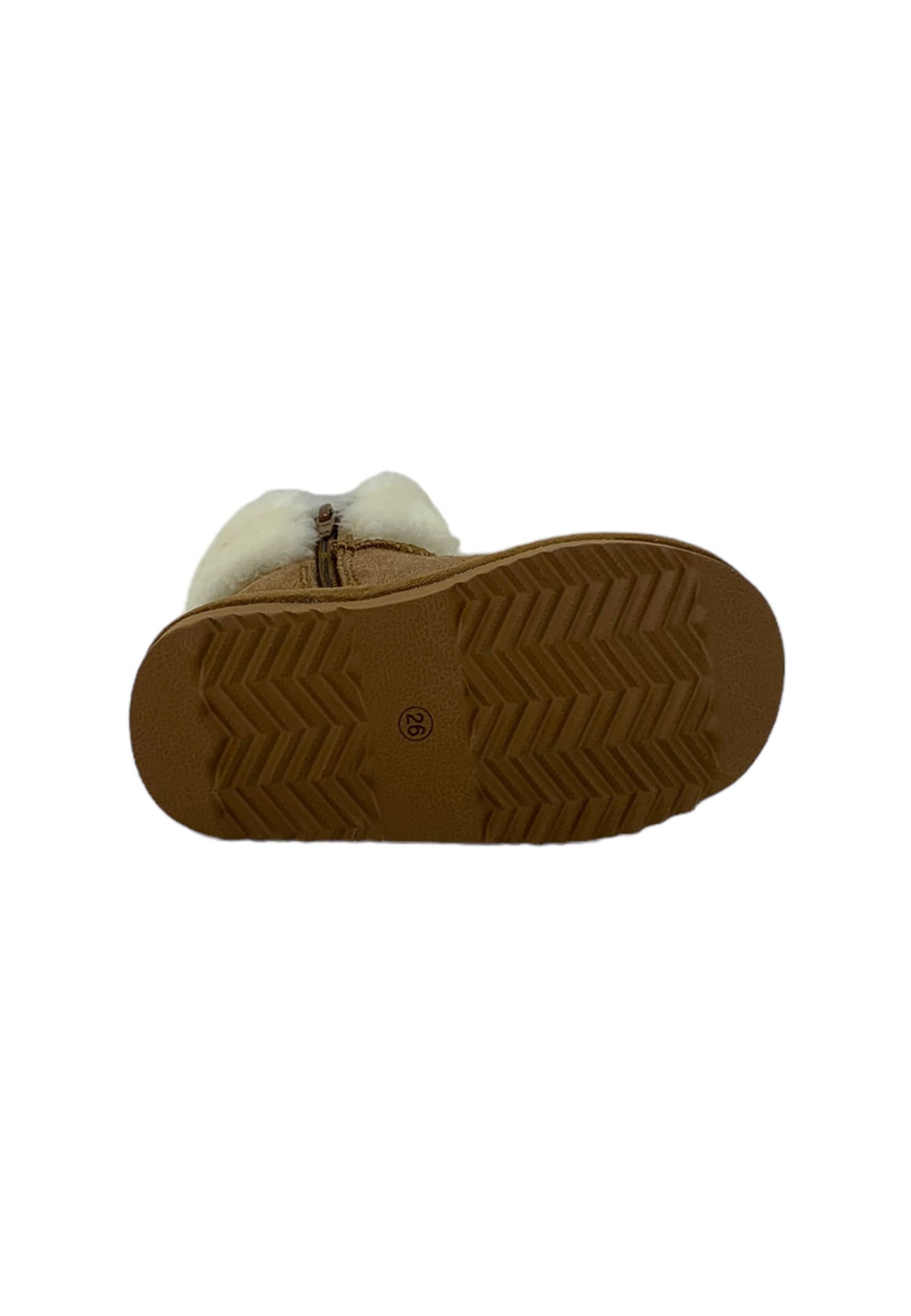 Stivaletto con pelliccia GRUNLAND JR CROY PP0093-14 CUOIO bambina