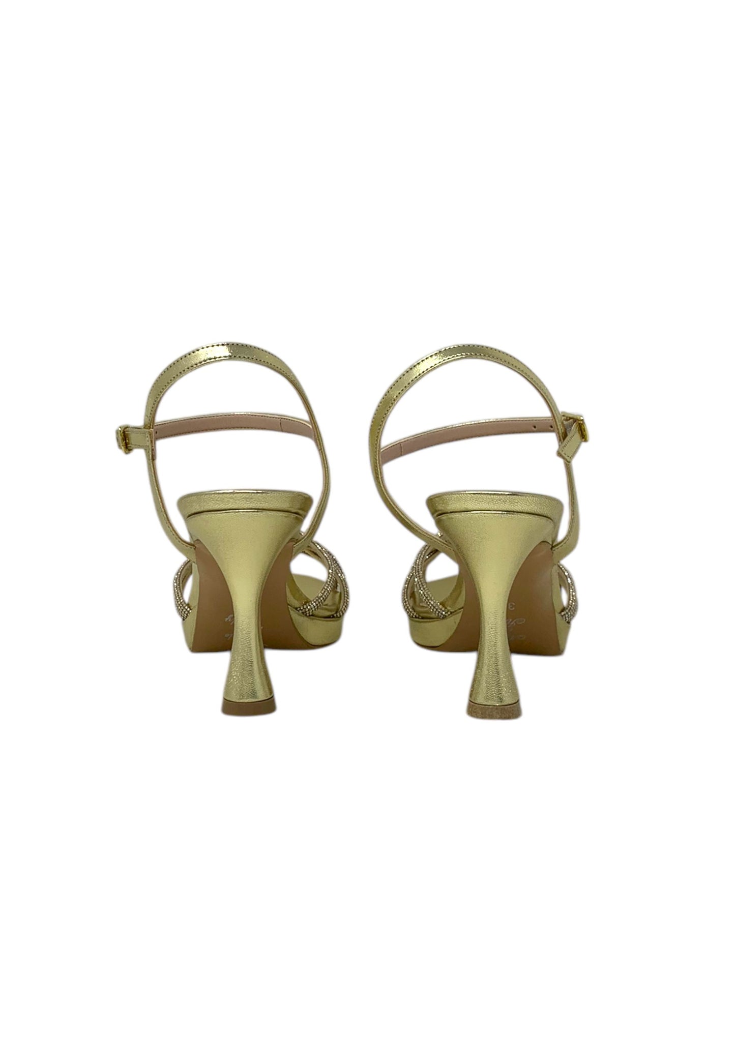 Italia Leone Sandali con tacco A7982 liz platino Donna
