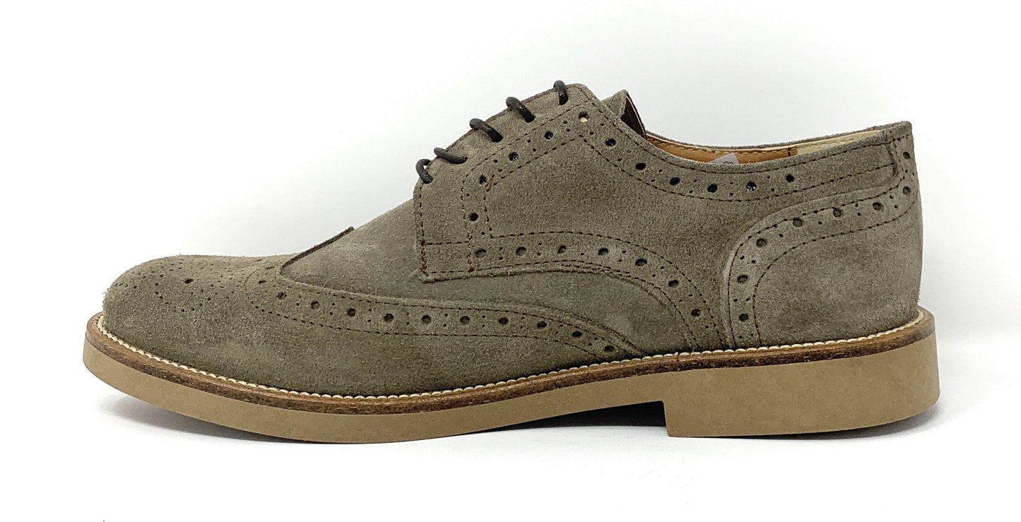 Scarpa modello polacchina BKS 0503 camoscio taupe uomo