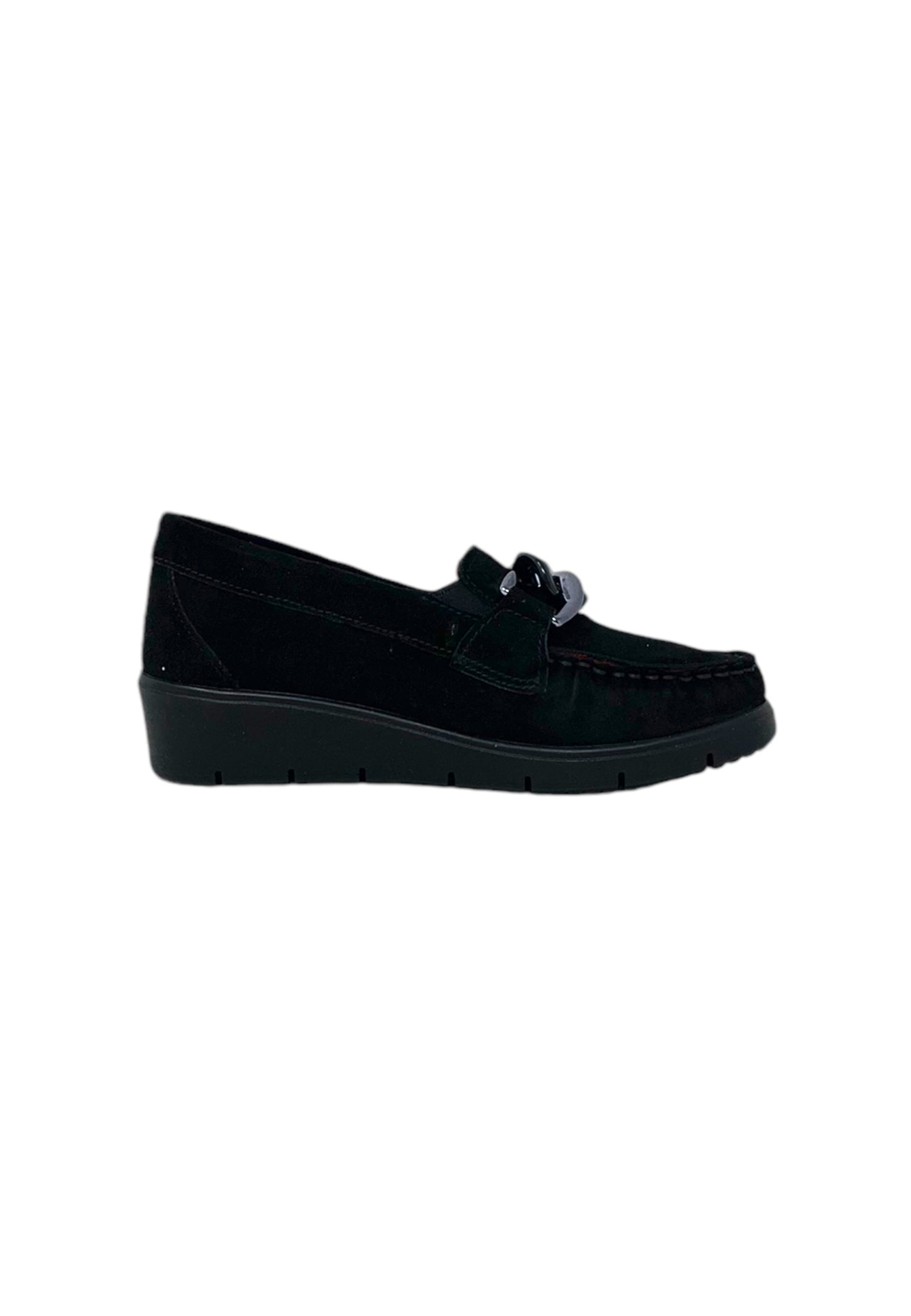 Mocassino comfort 9191 VELOUR NERO donna