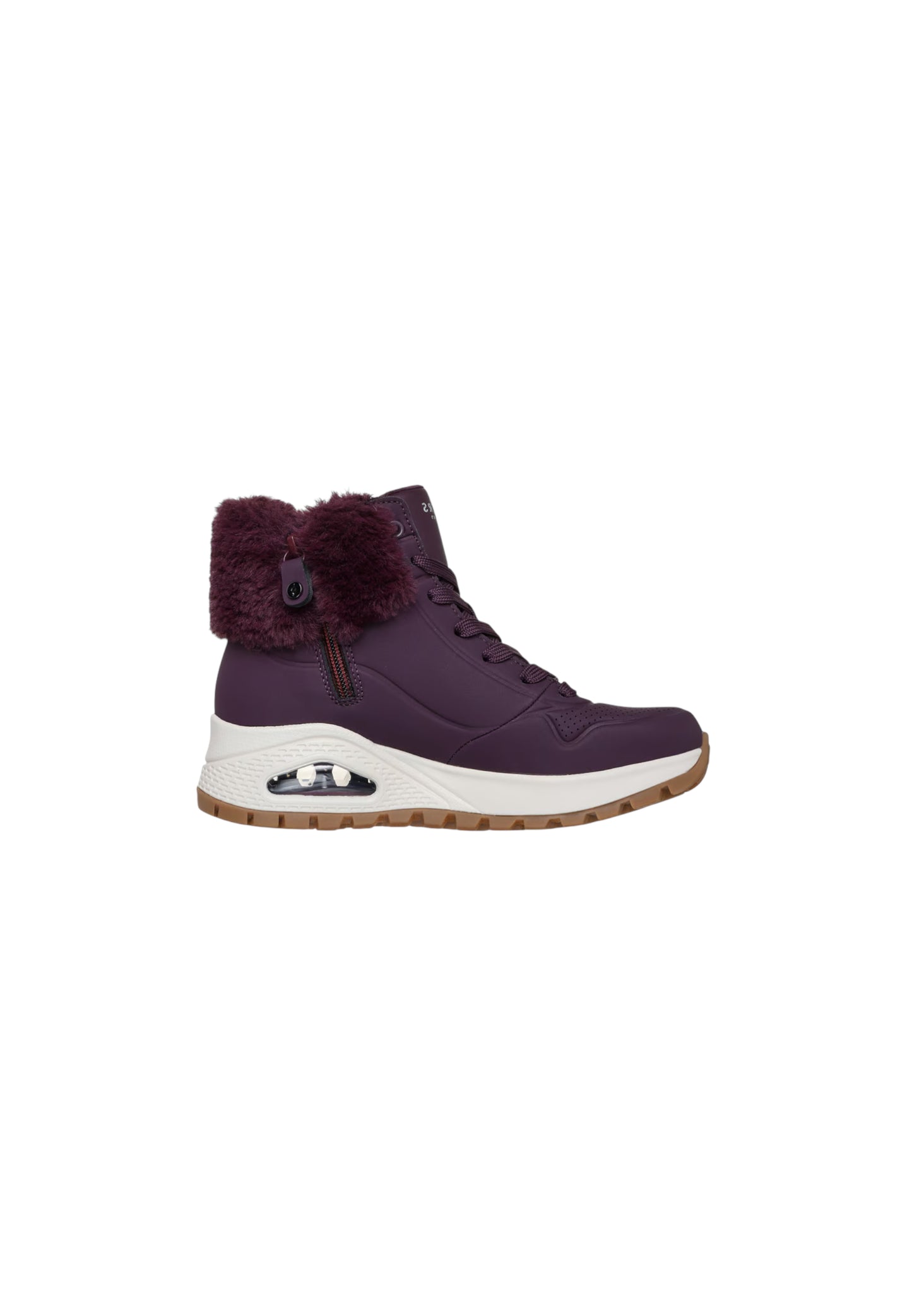 Stivaletto con pelliccia SKECHERS UNO RUGGED - Fall Air 167274/WINE Donna