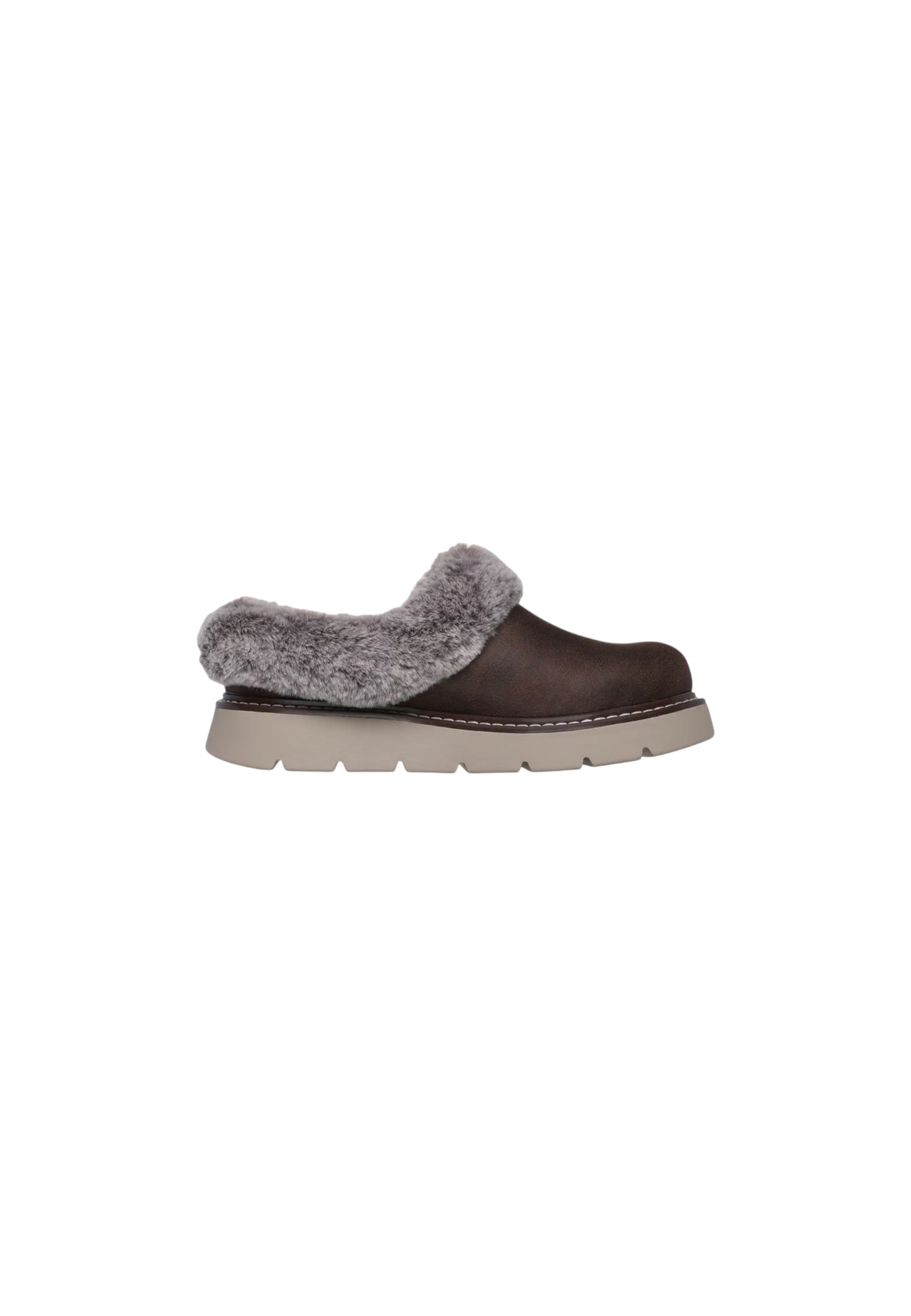 Pantofole con pelliccia SKECHERS - Keepsakes lite COZY BLEND 114762/CHOC Donna