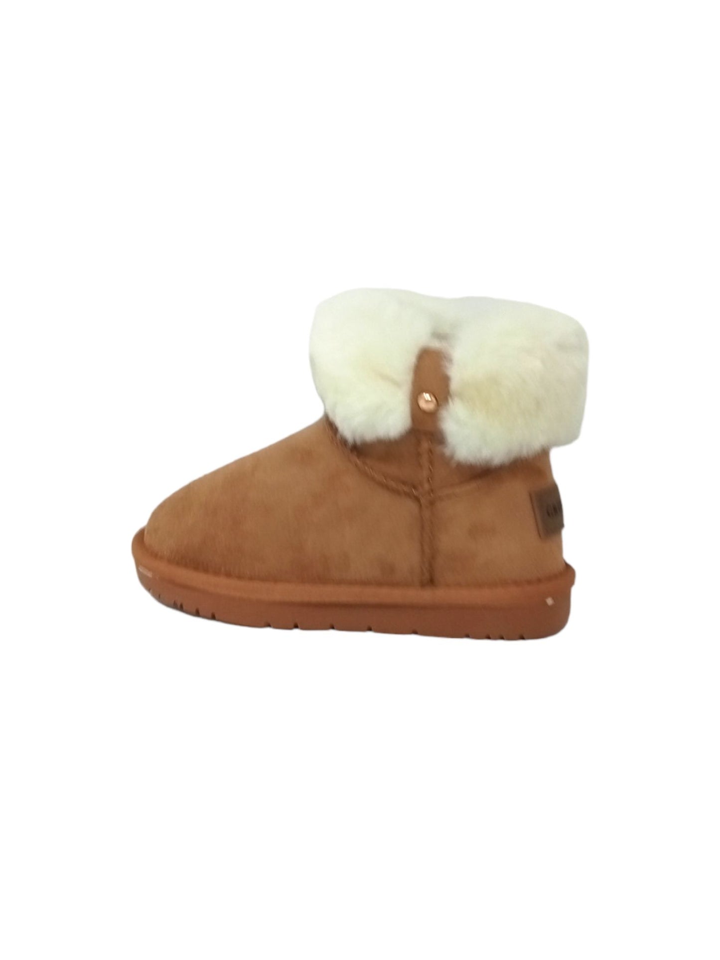 Stivaletto con pelliccia GRUNLAND JR CROMPO2048-14 CUOIO bambina