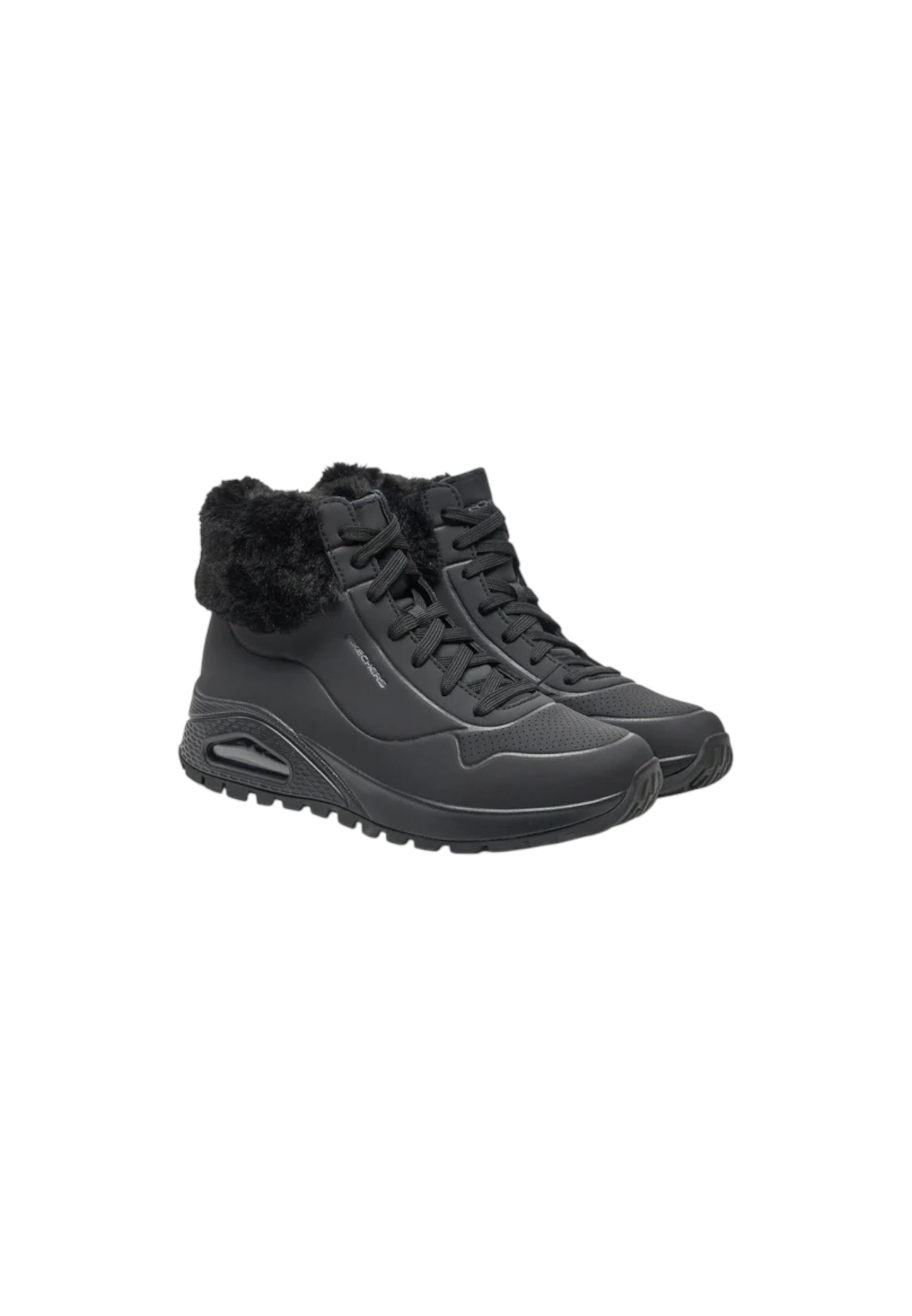 Stivaletto con pelliccia SKECHERS UNO RUGGED - Fall Air 167274/BBK Donna