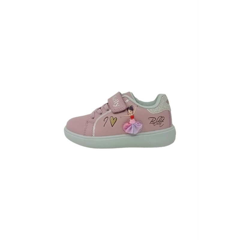 LELLI KELLY COD.LKAA2280 SNEAKERS BIMBA COL.BIANCO/FUXIA IN PELLE