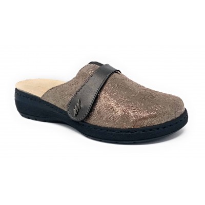 pantofola comfort 8489 grigio perlato donna