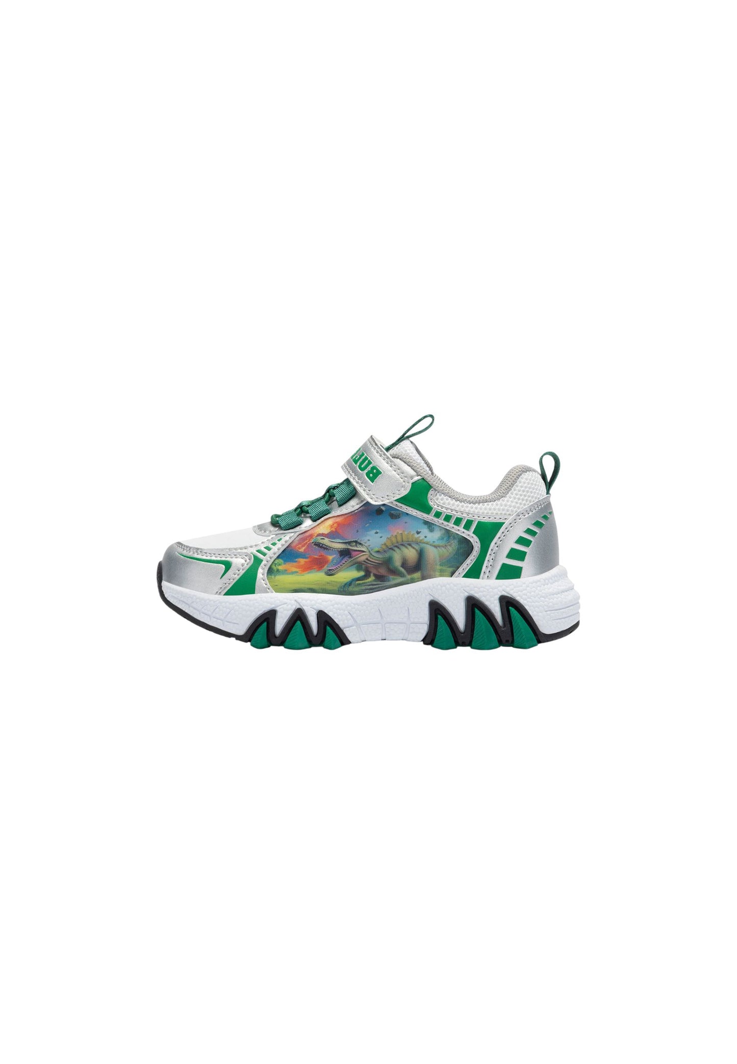 Sneakers luminose Bull Boys SPINOSAURO DNAA5286 ARGENTO/BIANCO Bambino