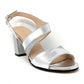 Sandalo col tacco SOFFICE SOGNO 21601 LAMINATO ARGENTO donna