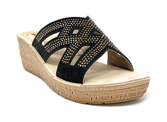 Ciabatta da passeggio INBLU GM000041 NERO donna