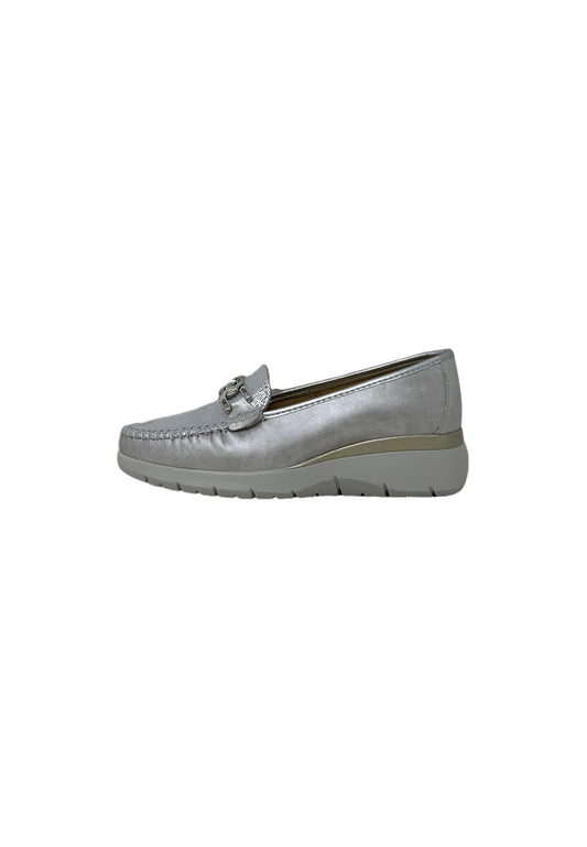 Mocassino linea comoda Stile Di Vita 9145 ARGENTO Donna