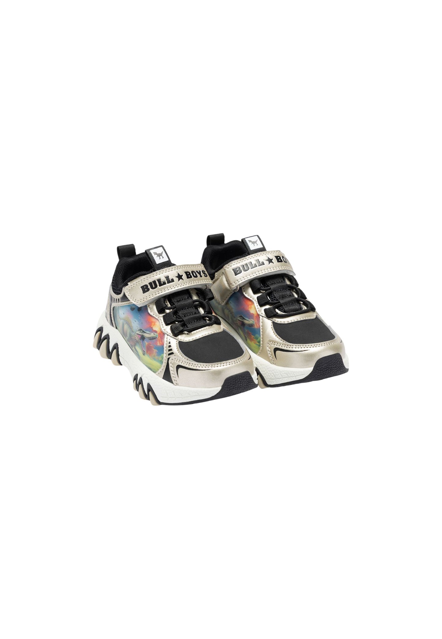 Sneakers luminose Bull Boys SPINOSAURO DNAA5286 ORO/NERO Bambino