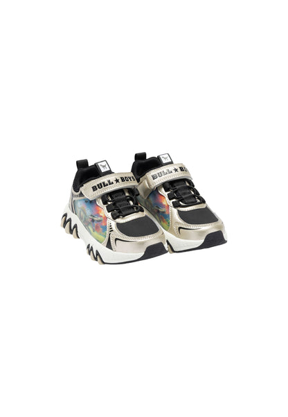 Sneakers luminose Bull Boys SPINOSAURO DNAA5286 ORO/NERO Bambino