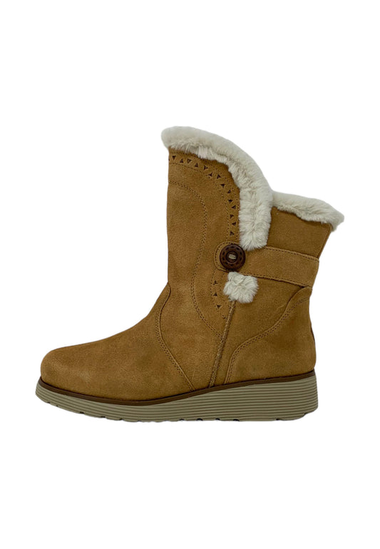 Stivaletto con pelliccia SKECHERS - COZY PEAK 49811/TAN Donna