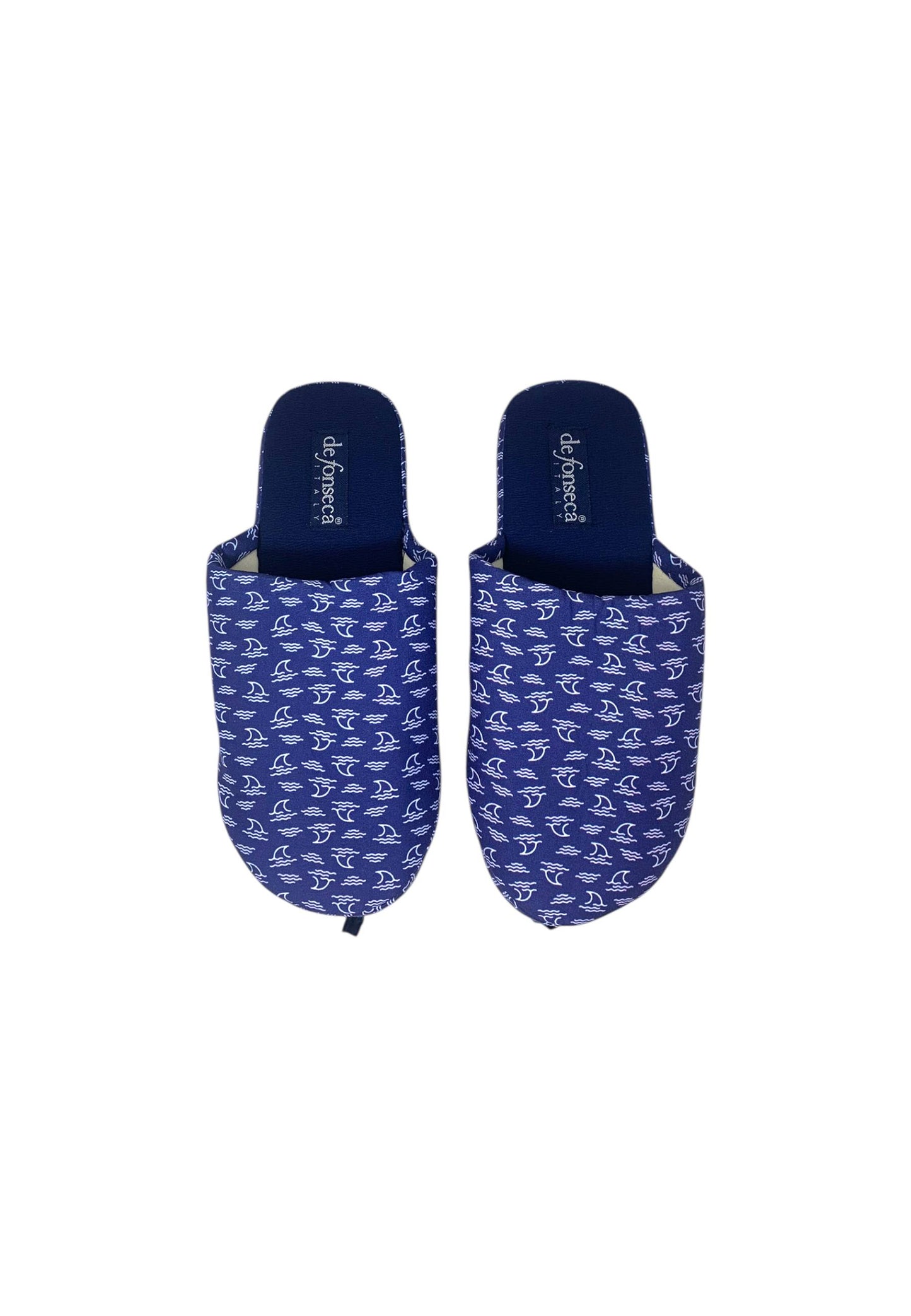 Pantofola  DE FONSECA DE.ROMA MC13 BLU FANTASIA  uomo